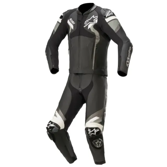 MONO ALPINESTARS ATEM V4 DIVISIBLE 2 PIEZAS NEGRO GRIS BLANCO