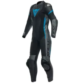 MONO DAINESE GROBNIK LADY 1 PIEZA PROFESIONAL PERFORADO NEGRO ANTRACITA AZUL