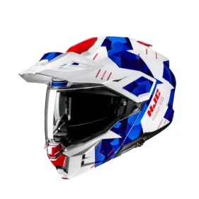 CASCO HJC I80 ROKI MC21 BLANCO AZUL ROJO