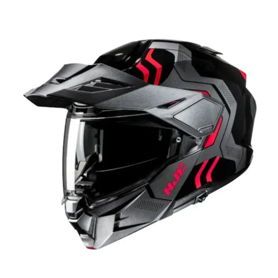 CASCO HJC I80 VELLY MC1 GRIS NEGRO ROSA