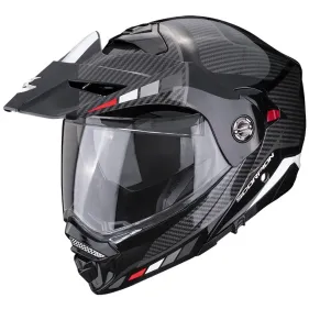 CASCO SCORPION ADX-2 CAMINO NEGRO PLATA ROJO