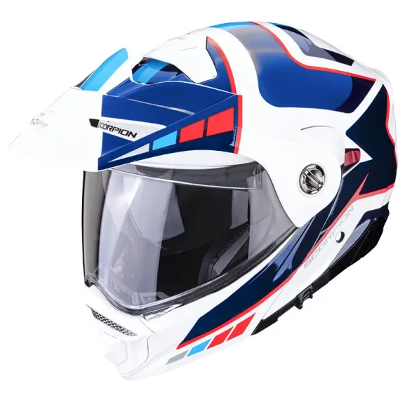 CASCO SCORPION ADX-2 CAMINO BLANCO AZUL ROJO