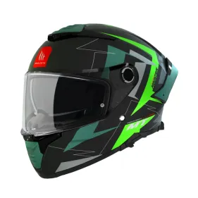 CASCO MT THUNDER 4 SV MOUNTAIN B6 NEGRO MATE VERDE